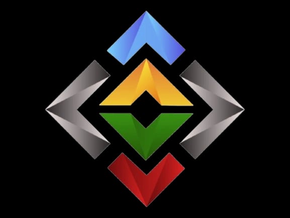 UB Market — Firmenlogo-Design, geometrisches Diamantsymbol